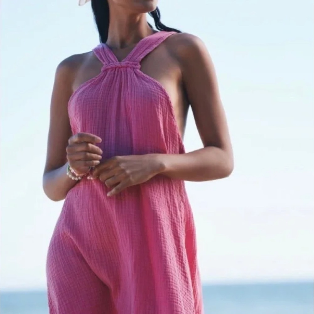 Braided Halter Mini Dress XL